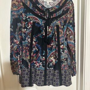 Vintage America Multicolor Paisley Blouse